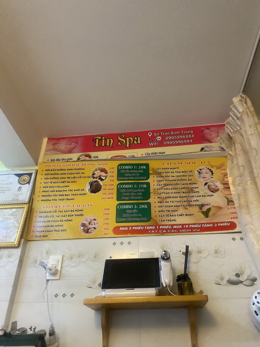 TIN spa gội đầu dưỡng sinh thư giản